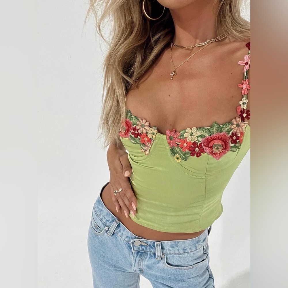 Princess Polly Enchante to Meet You Green XS S NWT